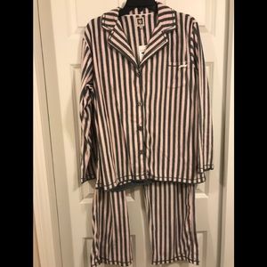 NWT! Pink and dark gray striped pjs